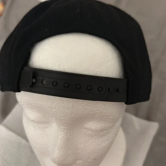 Jordan Mens Hat Black White Snapback Flat Brim Killer Bee Jumpman Wu Tang Cap - Picture 5 of 7